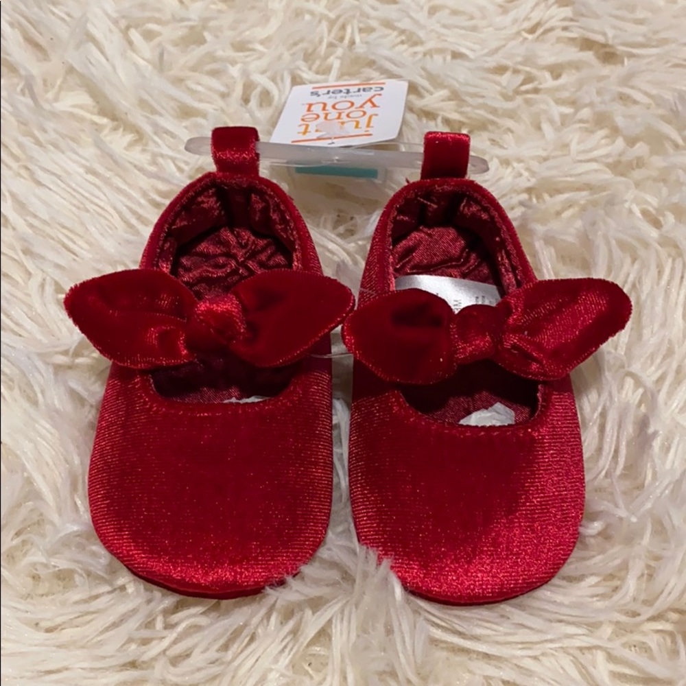 Red Mary Janes for baby girl